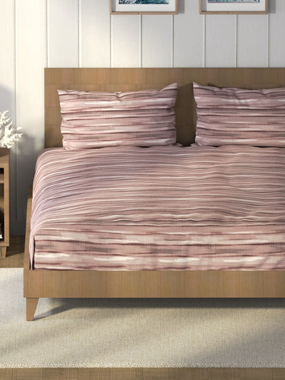 Super Soft 100% Cotton King Bedsheet And 2 Pillow Covers <small> (abstract-peachpower)</small>