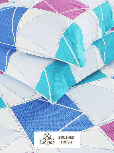 Extra Smooth Micro Double Bedsheet With 2 Pillow Covers <small> (checks-multi)</small>