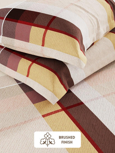 Extra Smooth Micro Double Bedsheet With 2 Pillow Covers <small> (stripe-multi)</small>