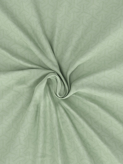 Super Fine 100% Egyptian Satin Cotton King Bedsheet With 2 Pillow Covers <small> (geometric-sage)</small>