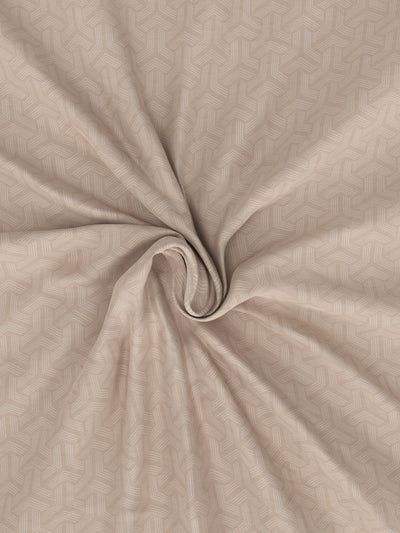 Super Fine 100% Egyptian Satin Cotton Single Bedsheet With 1 Pillow Cover <small> (geometric-beige)</small>