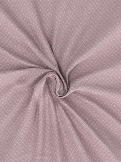 Super Fine 100% Egyptian Satin Cotton King Bedsheet With 2 Pillow Covers <small> (geometric-pink)</small>