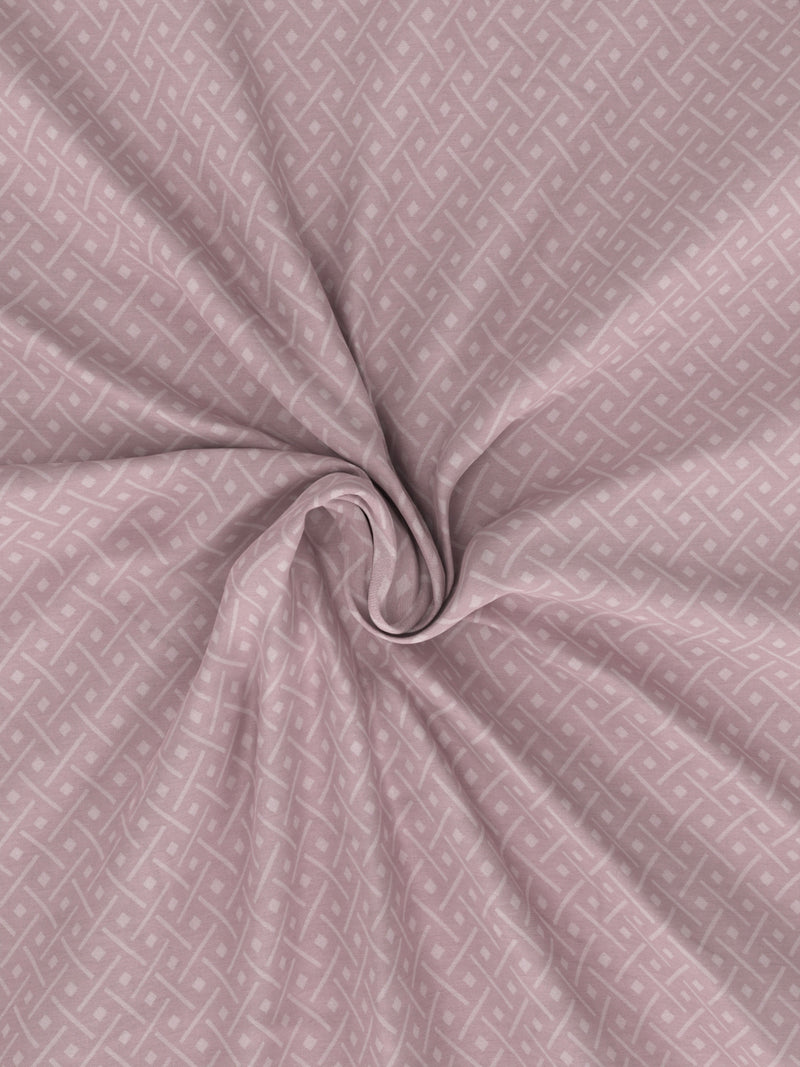 Super Fine 100% Egyptian Satin Cotton King Bedsheet With 2 Pillow Covers <small> (geometric-pink)</small>
