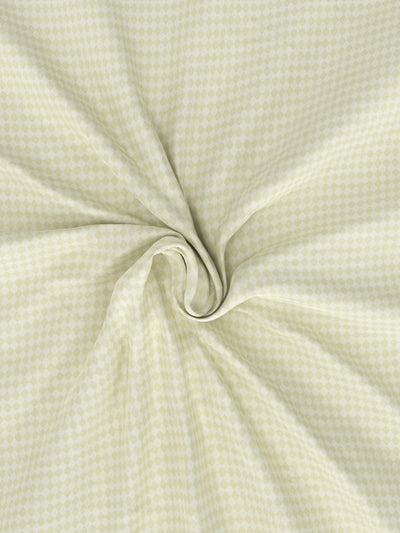 Super Fine 100% Egyptian Satin Cotton King Bedsheet With 2 Pillow Covers <small> (geometric-lt.sage)</small>