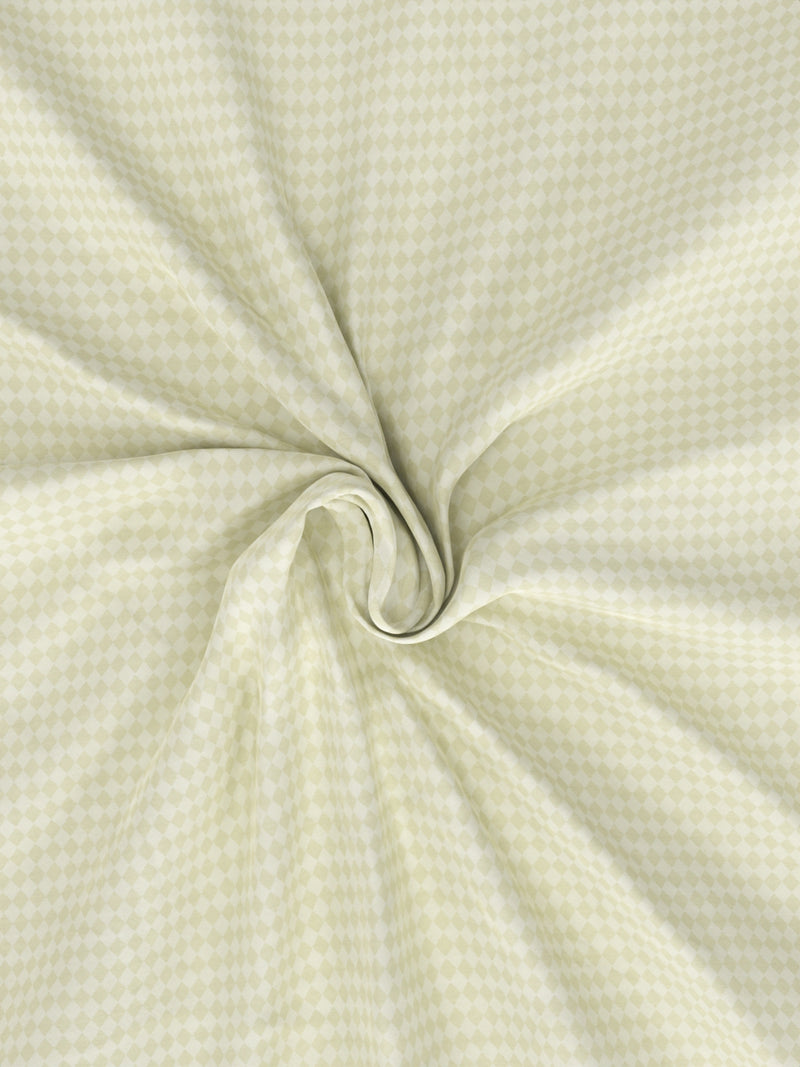 Super Fine 100% Egyptian Satin Cotton King Bedsheet With 2 Pillow Covers <small> (geometric-lt.sage)</small>
