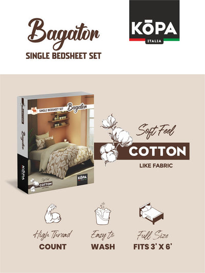 Extra Smooth Micro Single Bedsheet With 1 Pillow Cover <small> (floral-grey)</small>