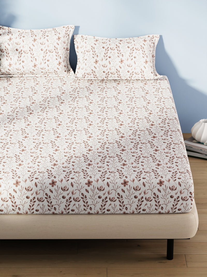 Cotton Fabric <small> (floral-brown)</small>