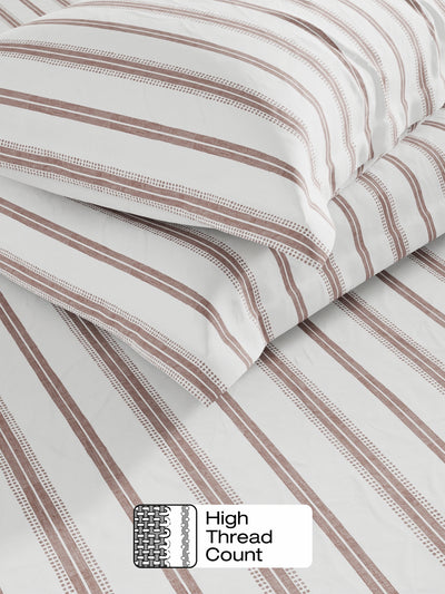 Cotton Fabric <small> (stripe-brown/grey)</small>