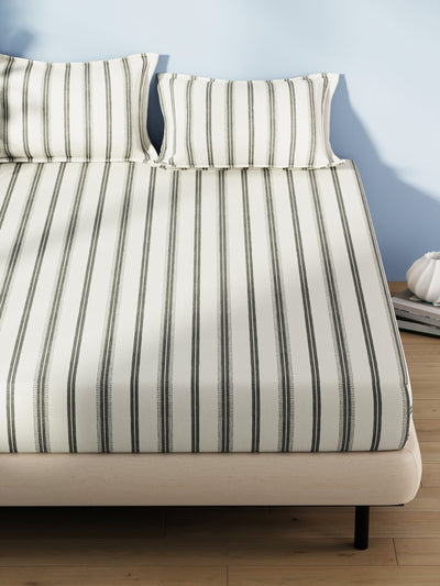 Cotton Fabric <small> (stripe-black/beige)</small>