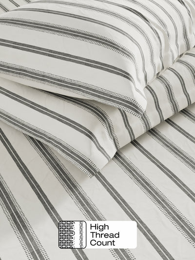 Cotton Fabric <small> (stripe-black/beige)</small>