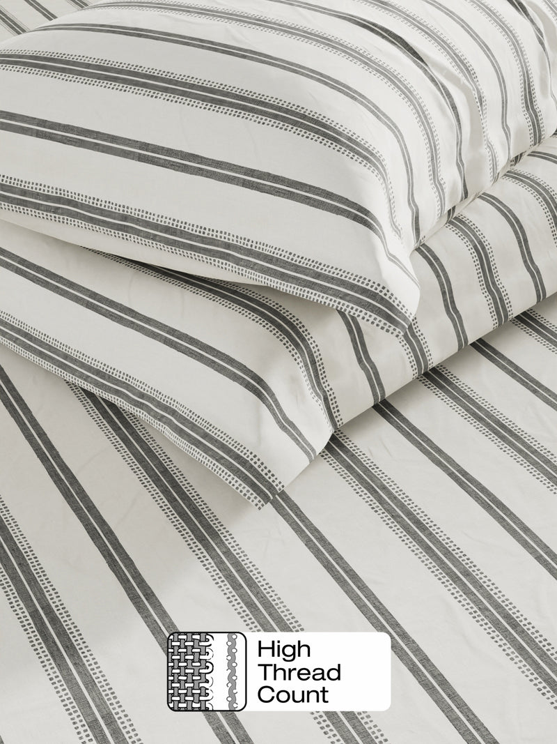 Cotton Fabric <small> (stripe-black/beige)</small>