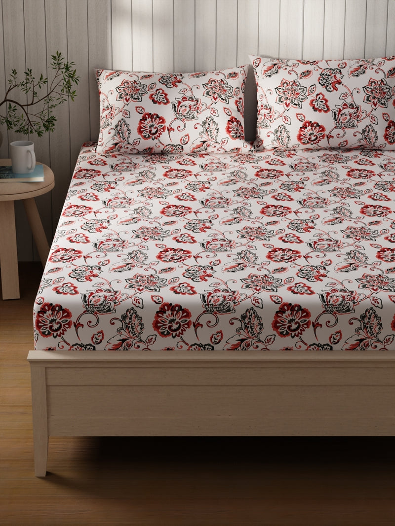 Extra Smooth Cotton <small> (floral-red/grey)</small>