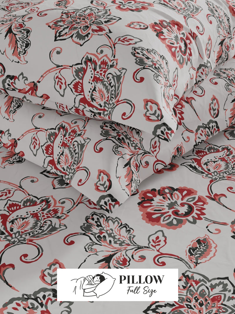 Extra Smooth Cotton <small> (floral-red/grey)</small>