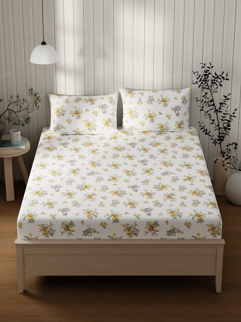 Extra Smooth Cotton <small> (floral-yellow/grey)</small>