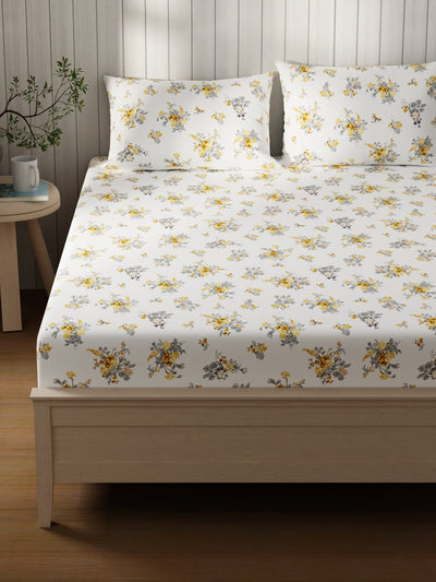 Extra Smooth Cotton <small> (floral-yellow/grey)</small>