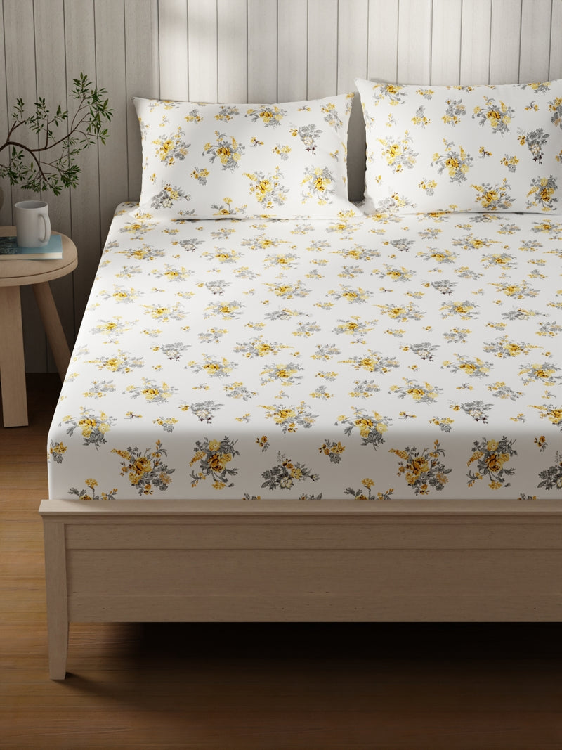 Extra Smooth Cotton <small> (floral-yellow/grey)</small>