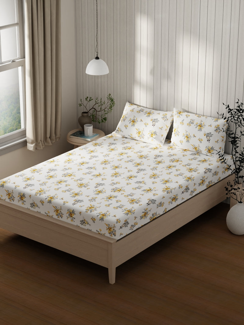 Extra Smooth Cotton <small> (floral-yellow/grey)</small>