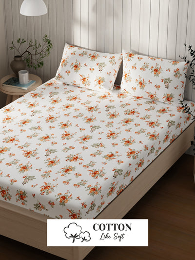 Extra Smooth Cotton <small> (floral-orange/sage)</small>