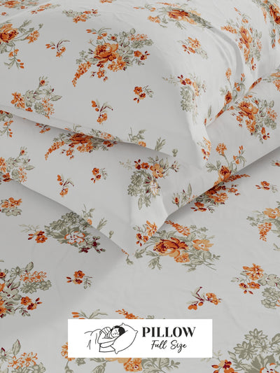 Extra Smooth Cotton <small> (floral-orange/sage)</small>