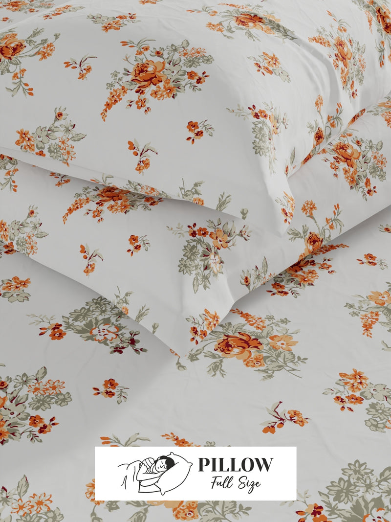 Extra Smooth Cotton <small> (floral-orange/sage)</small>