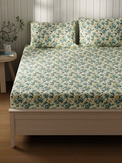 Extra Smooth Cotton <small> (floral-aqua/multi)</small>