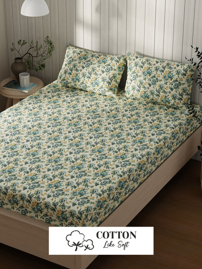 Extra Smooth Cotton <small> (floral-aqua/multi)</small>