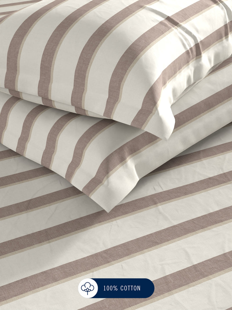 100% Premium Cotton <small> (stripe-brown)</small>