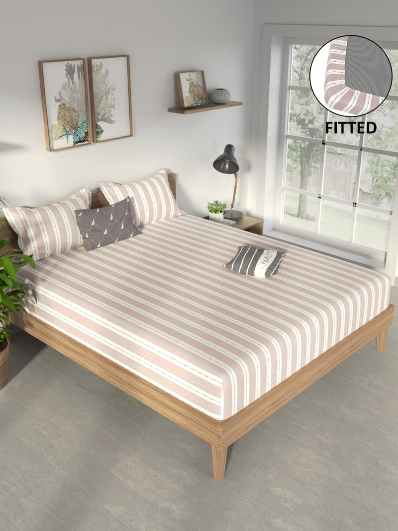 100% Premium Cotton <small> (stripe-lt.wine)</small>