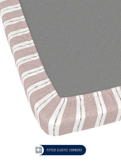 100% Premium Cotton <small> (stripe-lt.wine)</small>