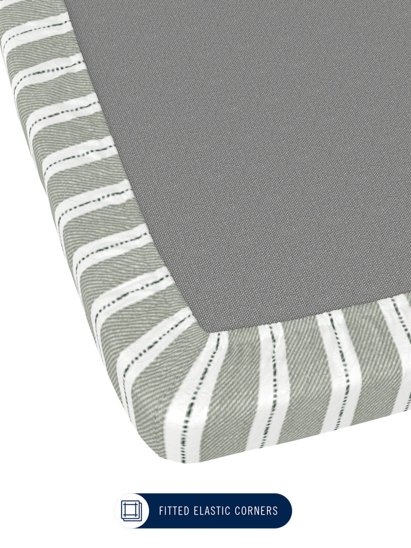 100% Premium Cotton <small> (stripe-sage)</small>