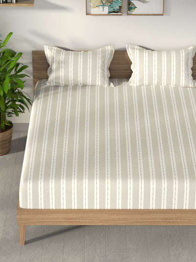 100% Premium Cotton <small> (stripe-brown)</small>