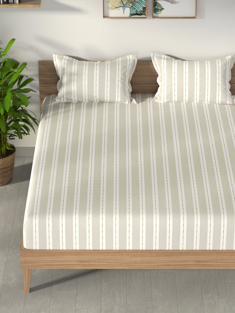 100% Premium Cotton <small> (stripe-brown)</small>