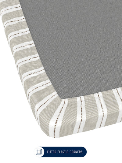 100% Premium Cotton <small> (stripe-brown)</small>