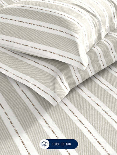 100% Premium Cotton <small> (stripe-brown)</small>