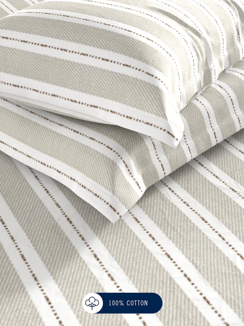 100% Premium Cotton <small> (stripe-brown)</small>