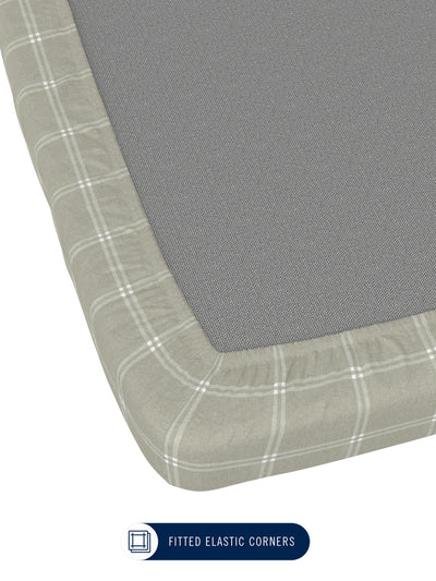 100% Premium Cotton <small> (checks-olive)</small>