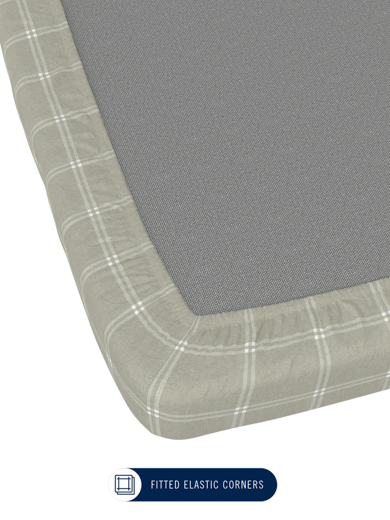 100% Premium Cotton <small> (checks-olive)</small>