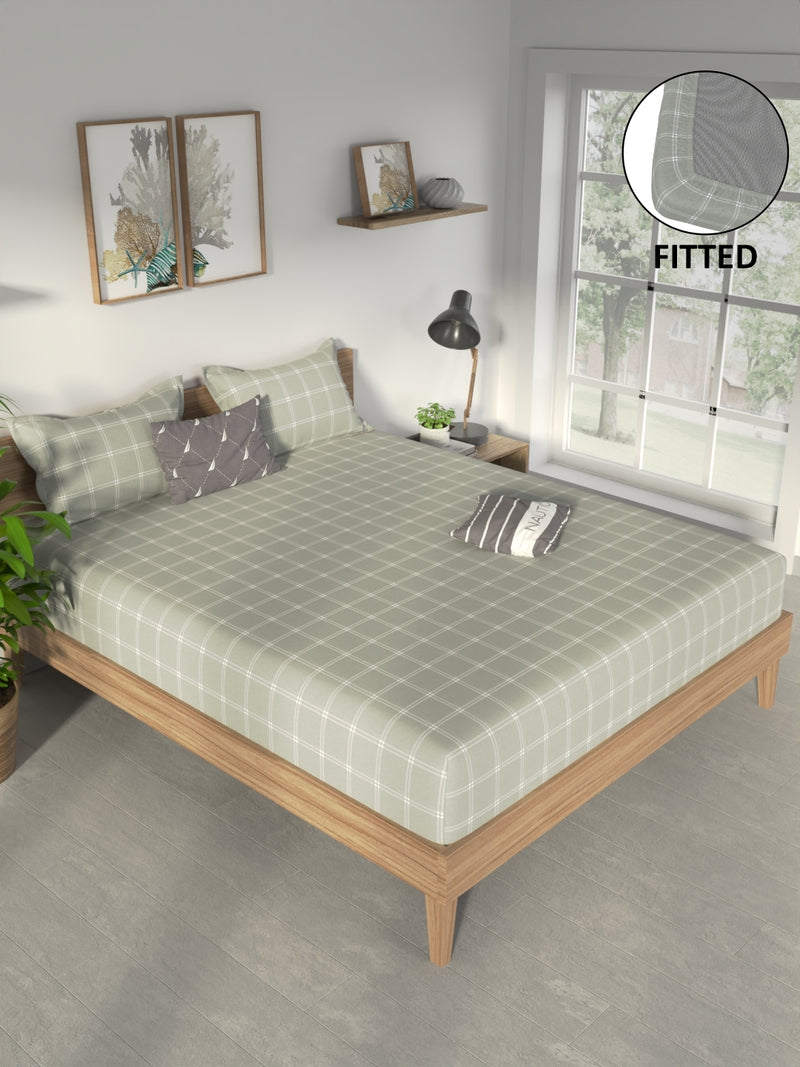 100% Premium Cotton <small> (checks-uniformgreen)</small>