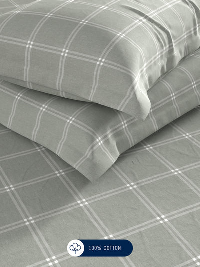 100% Premium Cotton <small> (checks-uniformgreen)</small>
