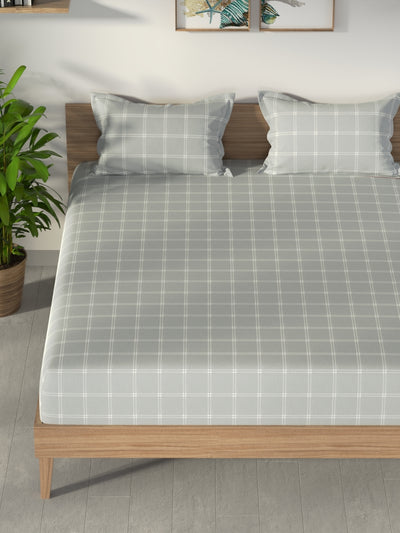 100% Premium Cotton <small> (checks-grey)</small>