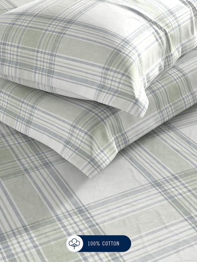 100% Premium Cotton <small> (geometric-olive/grey)</small>