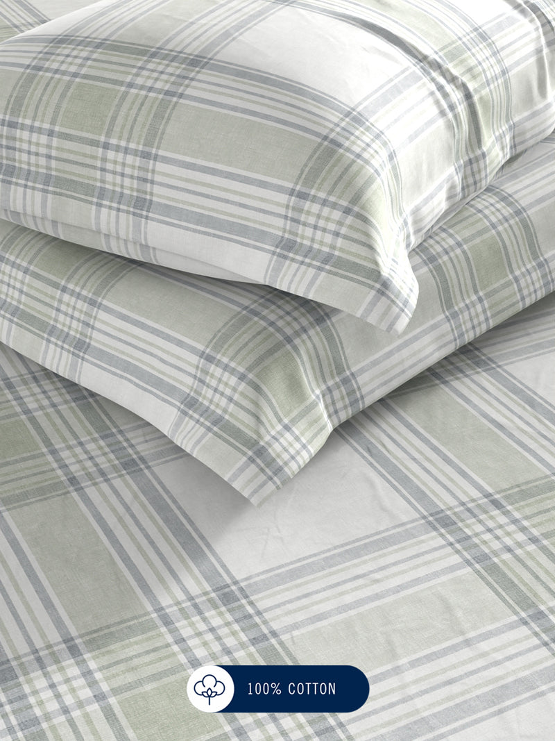100% Premium Cotton <small> (geometric-olive/grey)</small>