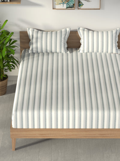 100% Premium Cotton <small> (stripe-grey)</small>