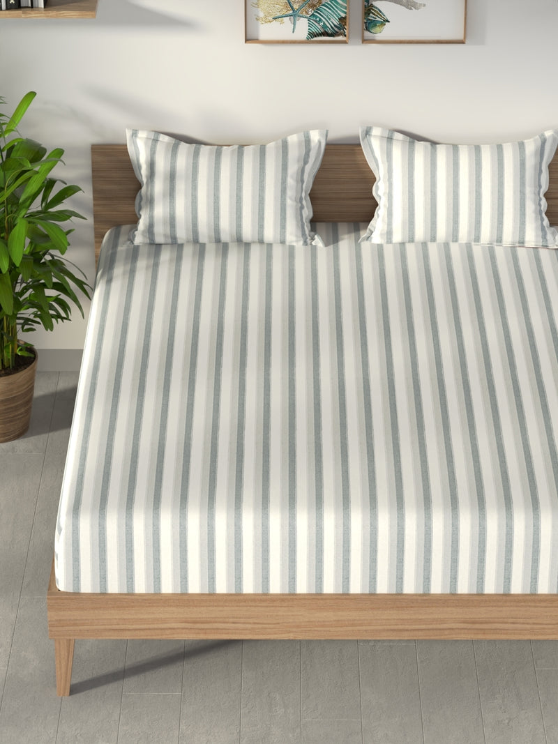 100% Premium Cotton <small> (stripe-grey)</small>