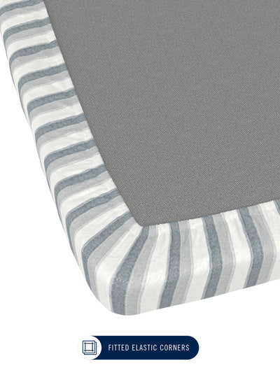 100% Premium Cotton <small> (stripe-grey)</small>