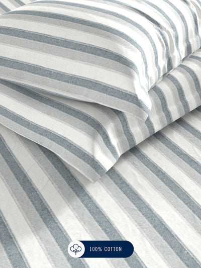 100% Premium Cotton <small> (stripe-grey)</small>