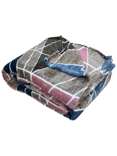 Ultra Soft Microfiber Double Bed Ac Blanket <small> (geometric-multi)</small>