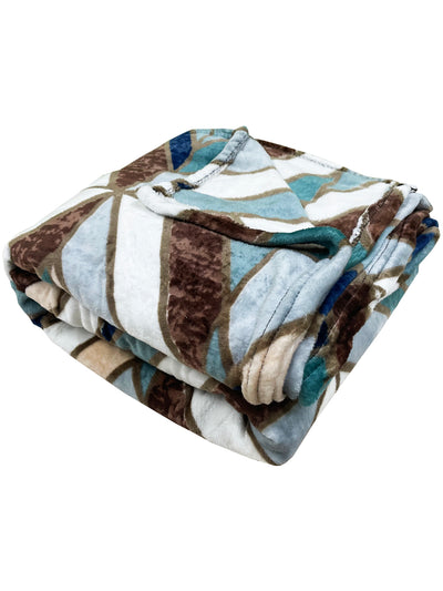 Ultra Soft Microfiber Double Bed Ac Blanket <small> (geometric-turq/multi)</small>