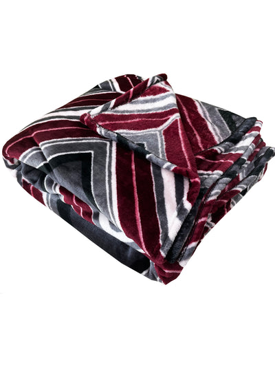 Ultra Soft Microfiber Double Bed Ac Blanket <small> (floral-maroon)</small>