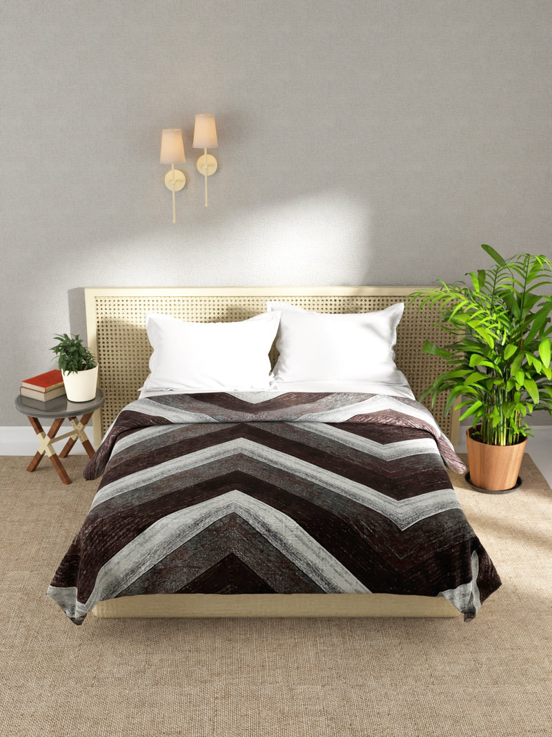 Ultra Soft Microfiber Double Bed Ac Blanket <small> (abstract-grey)</small>